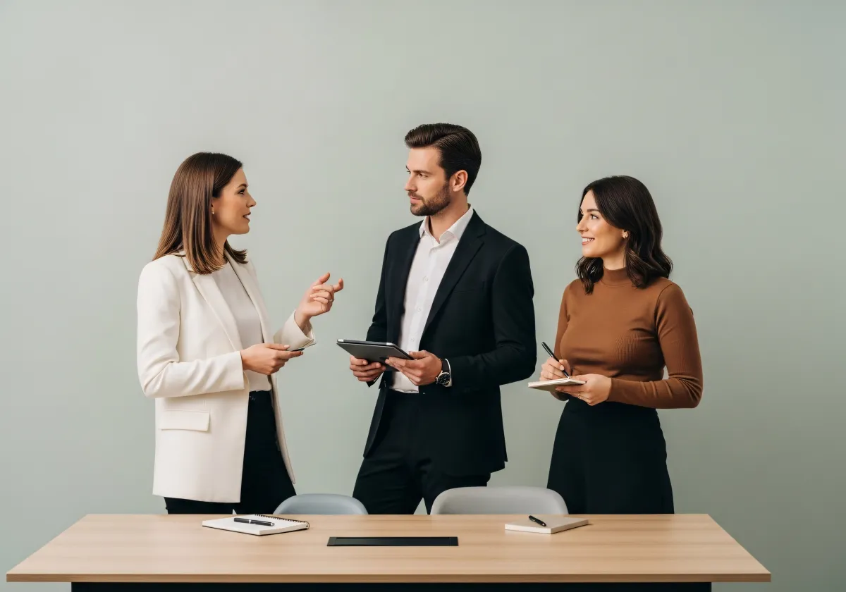 Analisti pubblicitari al lavoro su dati di mercato